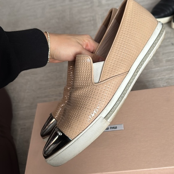 Miu miu leather slip ons cream - Picture 4 of 5